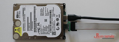 Dysk WD 2,5 cala USB-3 podłaczony pod terminal